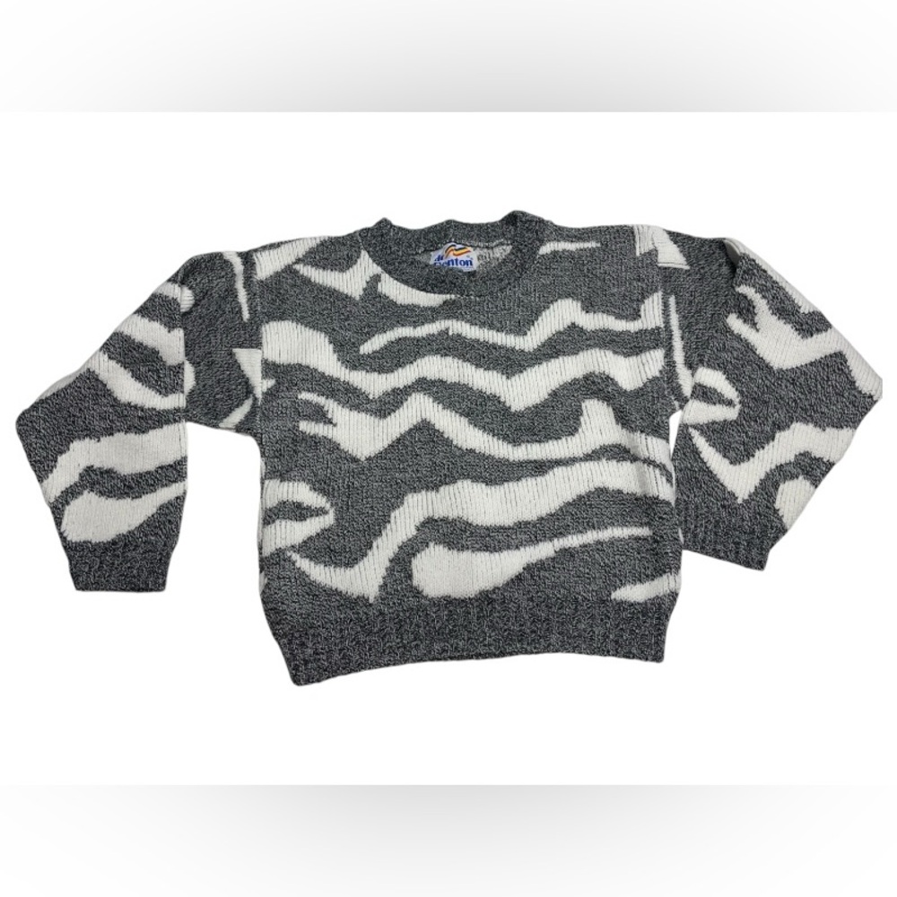 Vintage 80s 90s sweater kids knit tricot size 8-10y